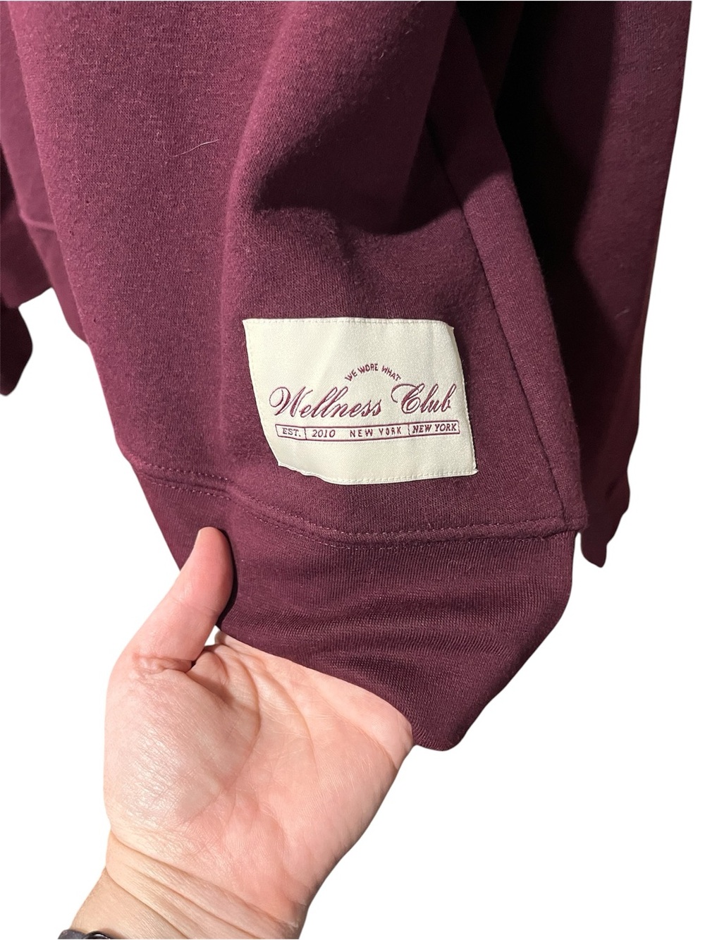 WeWoreWhat New Burgundy Wellness Club Crewneck Sweatshirt XL - Picture 4 of 11